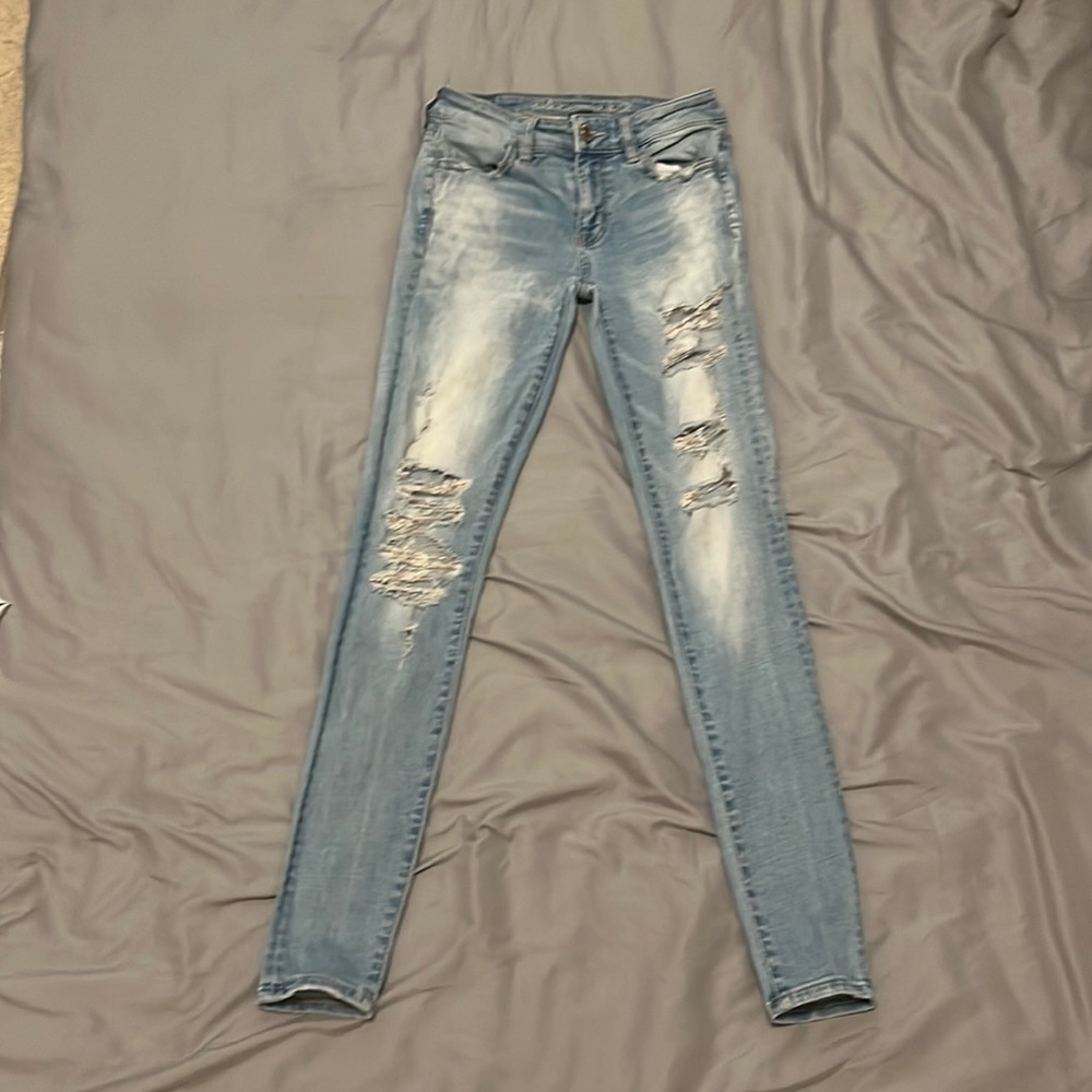 Light wash ripped jeans